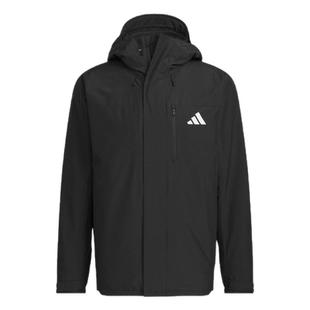 拒水加绒内胆三合一连帽外套男女adidas阿迪达斯轻运动JM9140