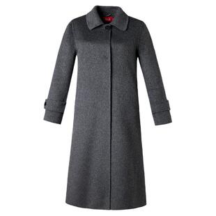 双面羊绒大衣长款2024冬季高个子加厚开叉中老年妈妈装羊毛呢外套