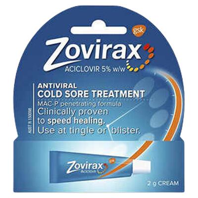 澳洲Zovirax阿昔洛韦唇角起泡上火水泡刺痛烂嘴角疱疹霜软管2g