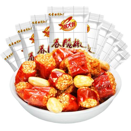 陈大妈香脆椒60克麻辣花生香辣酥脆油炸辣椒四川特产下酒菜小零食