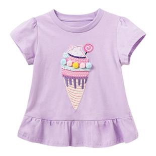 2026夏季新款女童超好看短袖T恤纯棉儿童洋气半袖上衣小女孩童装