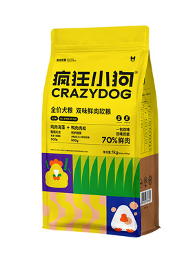 疯狂小狗70%鲜肉软狗粮