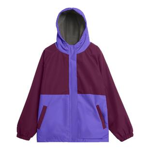 咕噜日记童装儿童加绒外套2025秋冬男女童撞色冲锋衣保暖上衣中童