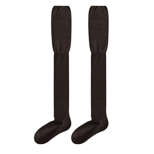 灰色过膝袜子女款秋冬长筒袜保暖加厚堆堆袜白色显瘦大腿袜配靴子