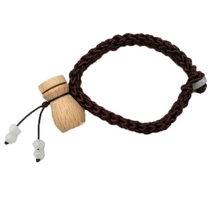 小而美精油瓶手镯吊坠分装小闻香水瓶原木瓶香熏瓶手链实木民族风