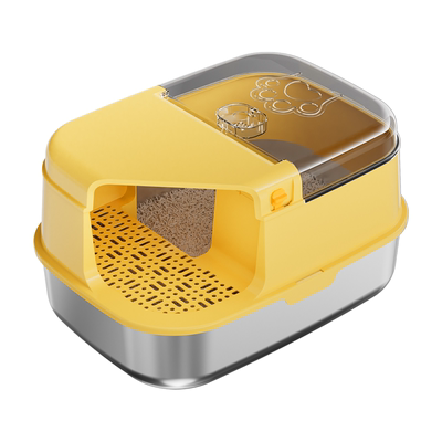 不锈钢巨大猫砂盆走廊式