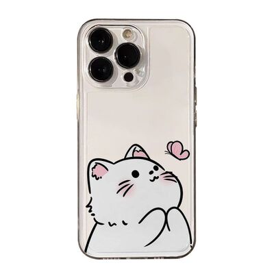 iPhone14可爱苹果12创意15透明创意卡通软小米17pm适用16PLUS手机壳13ProMax蝴蝶情侣黑白猫咪OPPOFINDX9SPRO