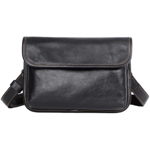 潮流男包小包真皮格子手拿包虎头包头层牛皮单肩斜挎包韩版手机包