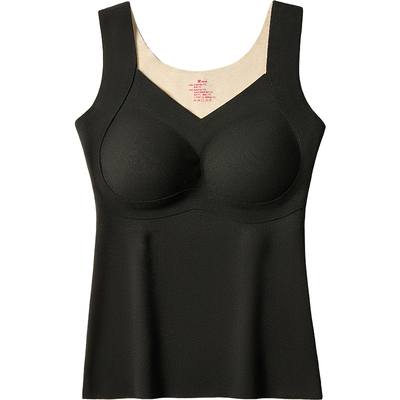 古今新款带胸垫保暖背心百搭打底