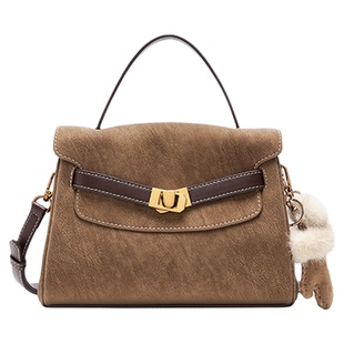 Daphne/达芙妮棕色凯莉托特包女式单肩斜跨手提百搭大容量通勤包