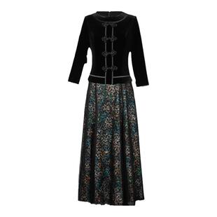 名兰世家原创设计师品牌小众假两件连衣裙妈妈宴会礼服轻奢高级感