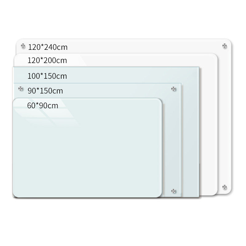 齐富磁吸钢化玻璃白板定制挂墙式家用教学儿童磁性超白小黑板写字板办公会议看板可擦写画板墙记事展示白板墙