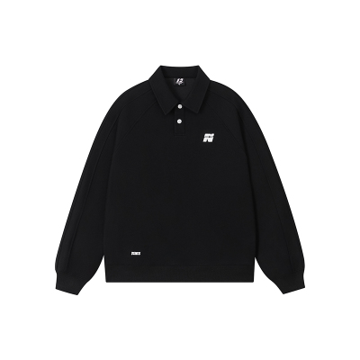 FORNINES刺绣polo衫男生国潮春秋季情侣上衣翻领休闲百搭卫衣女