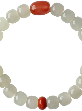 千翠坊原创设计天然女和田玉手串