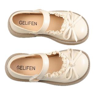 女童小皮鞋2025新款春季白色洋气公主鞋软底儿童鞋女孩单鞋英伦风