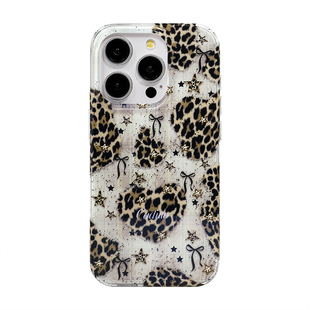 coditto豹纹格纹双层印花适用iPhone17promax手机壳新款17pro创意15promax高级感16pro少女心14promax15pro