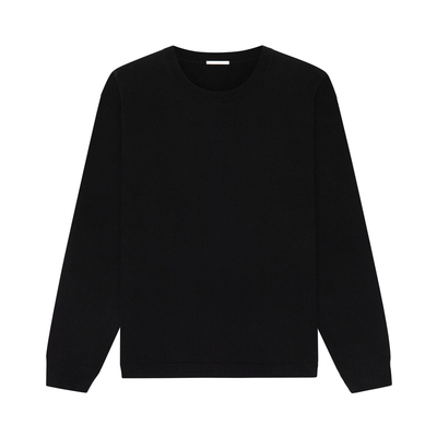 nicerice好饭圆领直身黑色针织衫