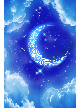 星空自粘壁画3d立体蓝天白云墙贴