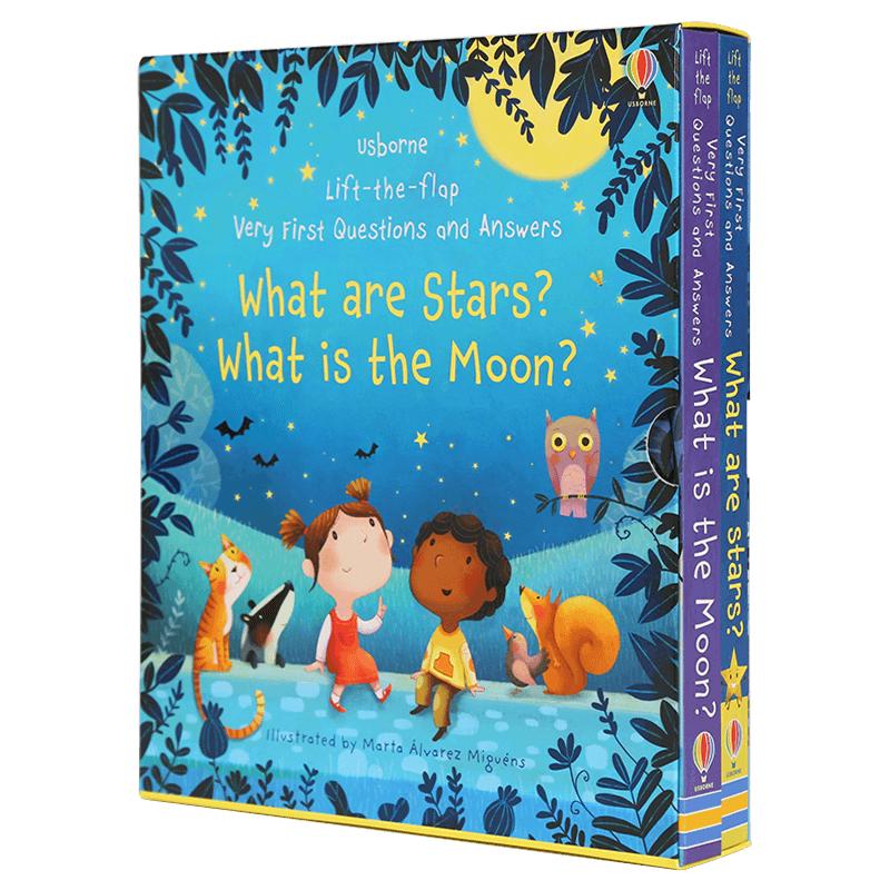 Usborne Very first Questions and Answers What Are Moon Stars 月亮 星星是什么? 问与答系列科普翻翻书 启蒙绘本 英文原版