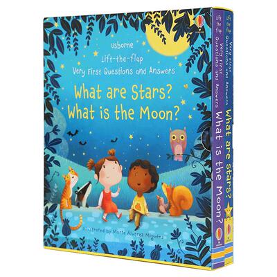 Usborne Very first Questions and Answers What Are Moon Stars 月亮 星星是什么？ 问与答系列科普翻翻书 启蒙绘本 英文原版