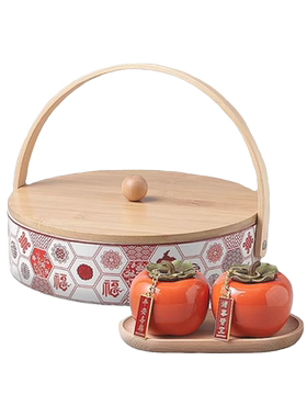 柿柿如意摆件果盘乔迁新居之喜