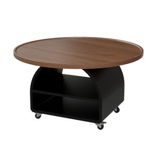 中古风茶几客厅家用圆形阳台小茶桌2026新款轻奢高级感可移动茶台