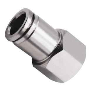 304不锈钢PCF6/8-02/10-03快速气动接头气管快接内螺纹直通12-04