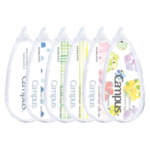 官方旗舰店新品 日本kokuyo国誉campus原纸色修正带小学生用订正涂改带初中大容量改错带可替换芯