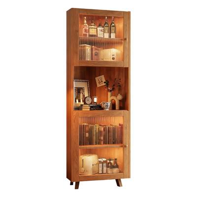 【3A橡胶木】转角柜置物架包安装