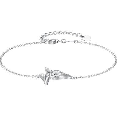 梦金园蝶舞蝴蝶铂金白金手链