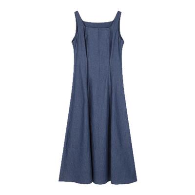 solighter法式方领吊带连衣裙