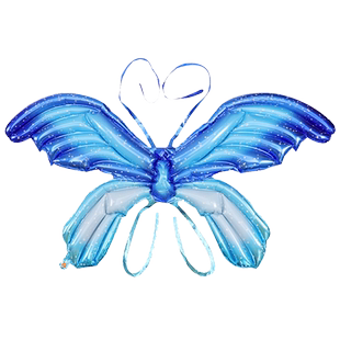 幼儿园小学义卖彩色蝴蝶翅膀气球批发光天使铝膜背饰拍照道具春游