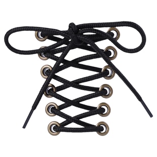 微松鞋带适用斐乐fila老爹鞋圆形运动女款男原版黑米白色鞋带绳子