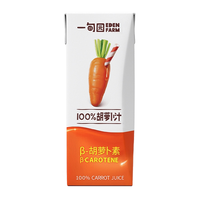 一甸园100%胡萝卜汁0脂58大卡
