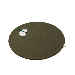 里作棉麻葫芦圆形茶席日式复古茶垫茶道配件手工编织茶壶垫茶杯垫