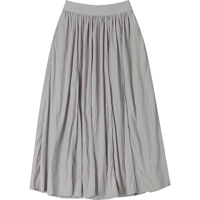 PURITYY韩系小众极简显瘦春夏女百搭半身裙伞裙气质大摆裙长半裙