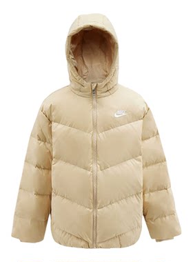 Nike/耐克正品新款儿童米白卡其色保暖连帽羽绒服IQ9935-101