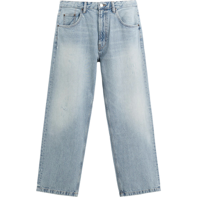 西班牙单！水洗磨破牛仔休闲裤