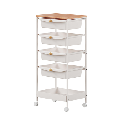 格美居厨房置物架落地多层收纳架放菜小推车多功能果蔬菜篮架子