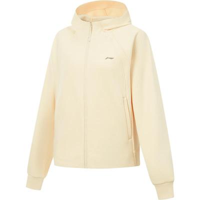 李宁宽松连帽女开衫连帽卫衣