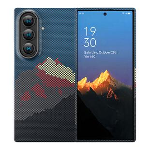 麦麦米适用三星Galaxy Z Fold7凯夫拉手机壳新款W26日照金山自然风光原创编织超薄防摔碳纤维商务高档保护套