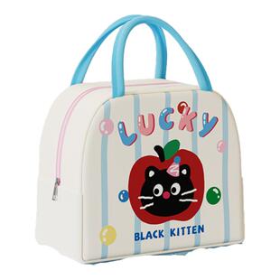 保温饭盒手提便当包加厚铝箔学生上学通勤防水防油午餐包饭兜饭袋