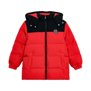 【80鸭绒】POLOWALK童装男童羽绒服2025秋冬新品立领长袖短款棉服