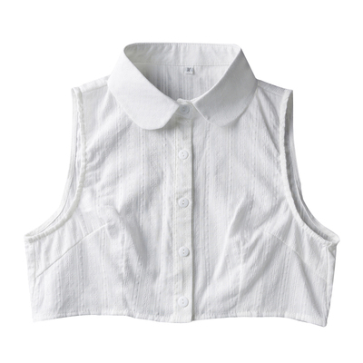 韩版白色衬衫假领子棉麻娃娃领