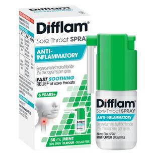 Difflam抗菌止痛喷雾扁桃体喉咙口腔舒缓消炎药无糖加强版15/30ml