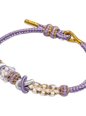 手工卡龙双层手链可穿桃花转运