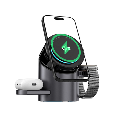 Qi2认证旋转三合一无线充电器