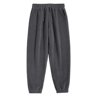 NN真维斯摇粒绒裤子男款冬季双面加绒磨毛男士保暖运动卫裤青少年