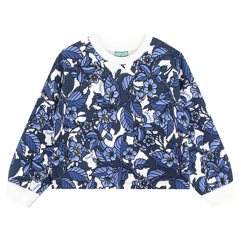 【断码特惠】KENZO KIDS童装儿童女童休闲圆领卫衣套头衫K60695