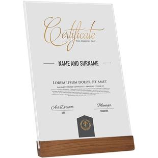 亚克力证书框奖状a4高档荣誉证书技能企业培训外框架收藏结业获奖相框授权书框架奖牌装裱框专利展示架展示框